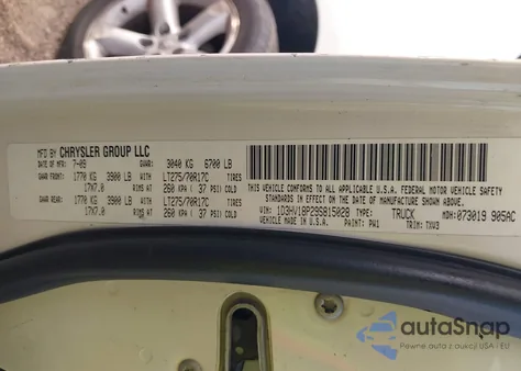 2009 Dodge Ram 1500 St z USA, uszkodzony, nr VIN 1D3HV18P29S815028